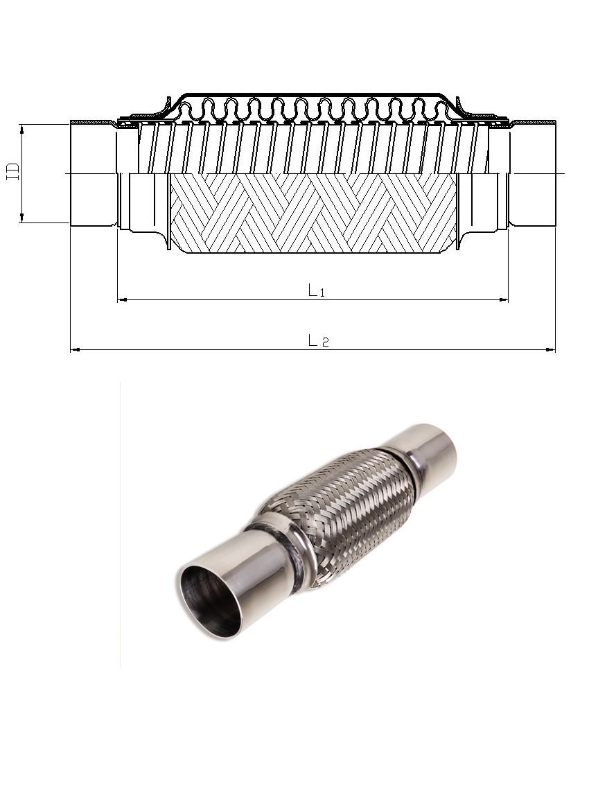 Proveedor de tubos de escape flexibles de acero inoxidable para automóviles